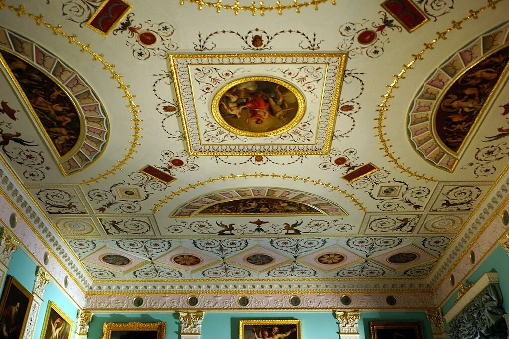 Soffitto a Lansdowne House Londra, con Giovanni Battista Cipriani e Giuseppe Perfetti